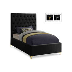 Cruz Velvet Twin Bed