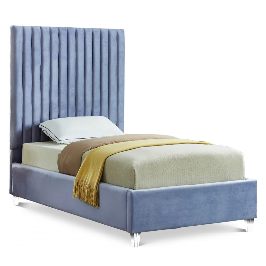 Candace Velvet Twin Bed