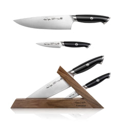 TKSC TAI 3-Piece Knife Block Set, Forged Swedish Powder Steel, Thomas Keller Signature Collection, Black, 1024678