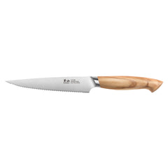 OLIV Series 5-Inch Serrated Utility Knife, Forged Swedish 14C28N Steel, 501622