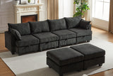 HARLOW 114" Corduroy Sofa w/ Storage