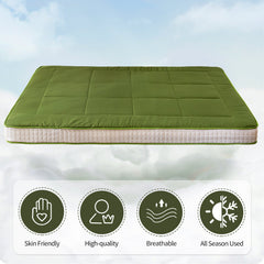 MAXYOYO Padded Japanese Floor Mattress, Green Foldable Roll Up Futon Mattress