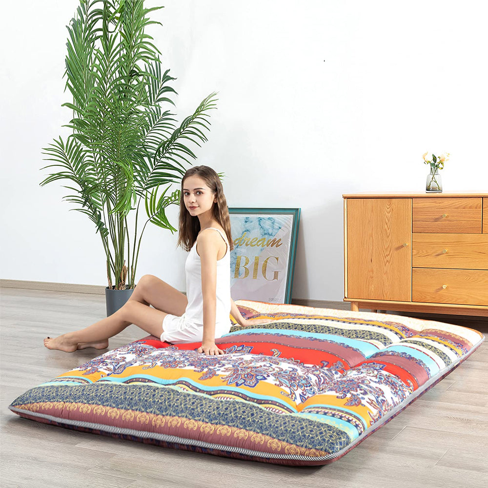 MAXYOYO Floor Mattress, Japanese Bohemia Style Futon Mattress