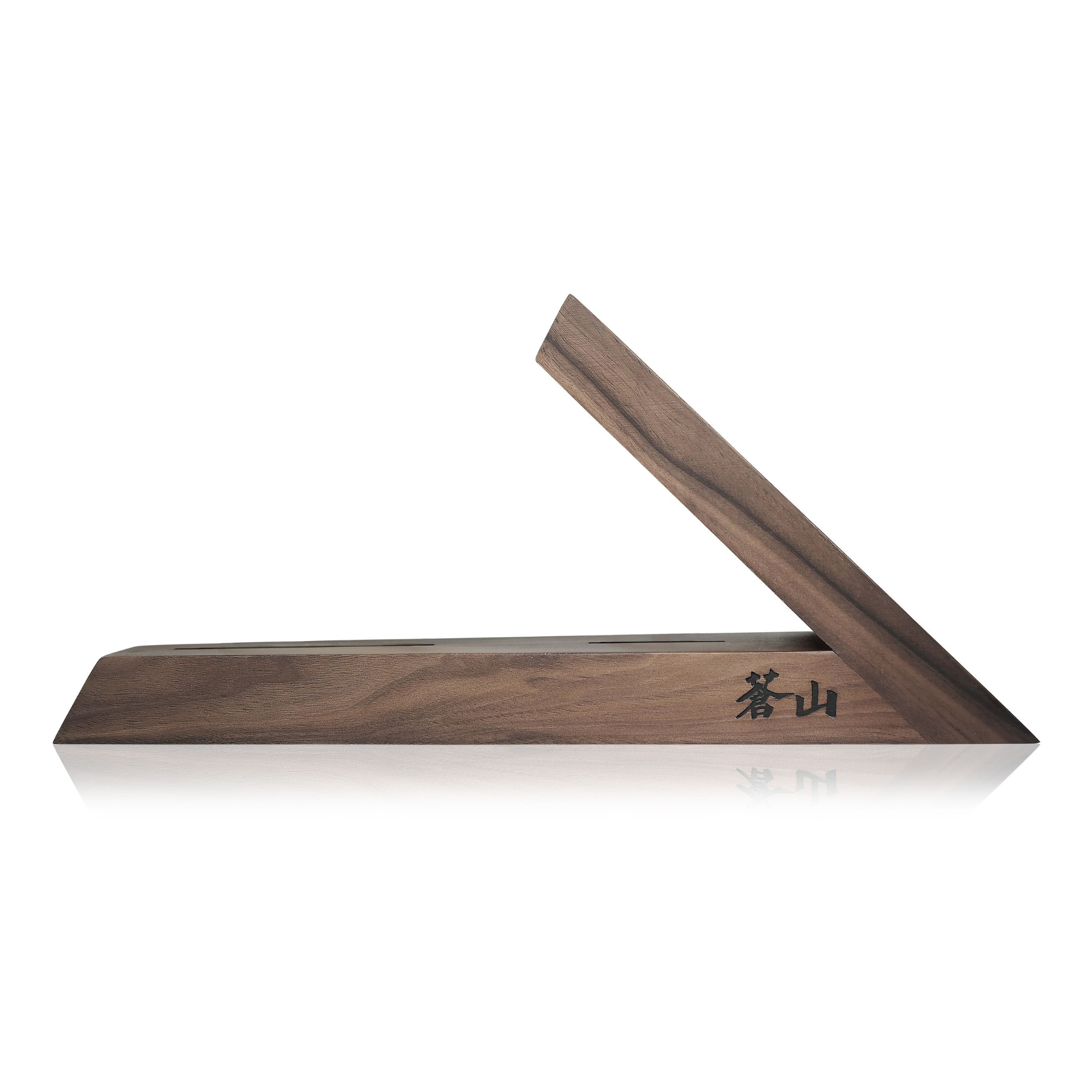 TAI Triangle Walnut Wood Knife Block