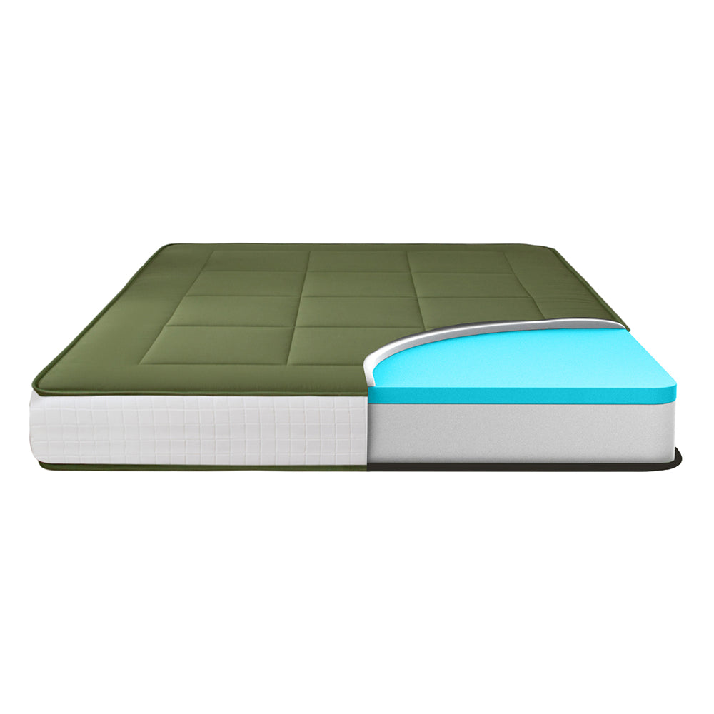 MAXYOYO Padded Japanese Floor Mattress, Green Foldable Roll Up Futon Mattress