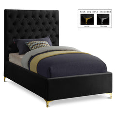 Cruz Velvet Twin Bed