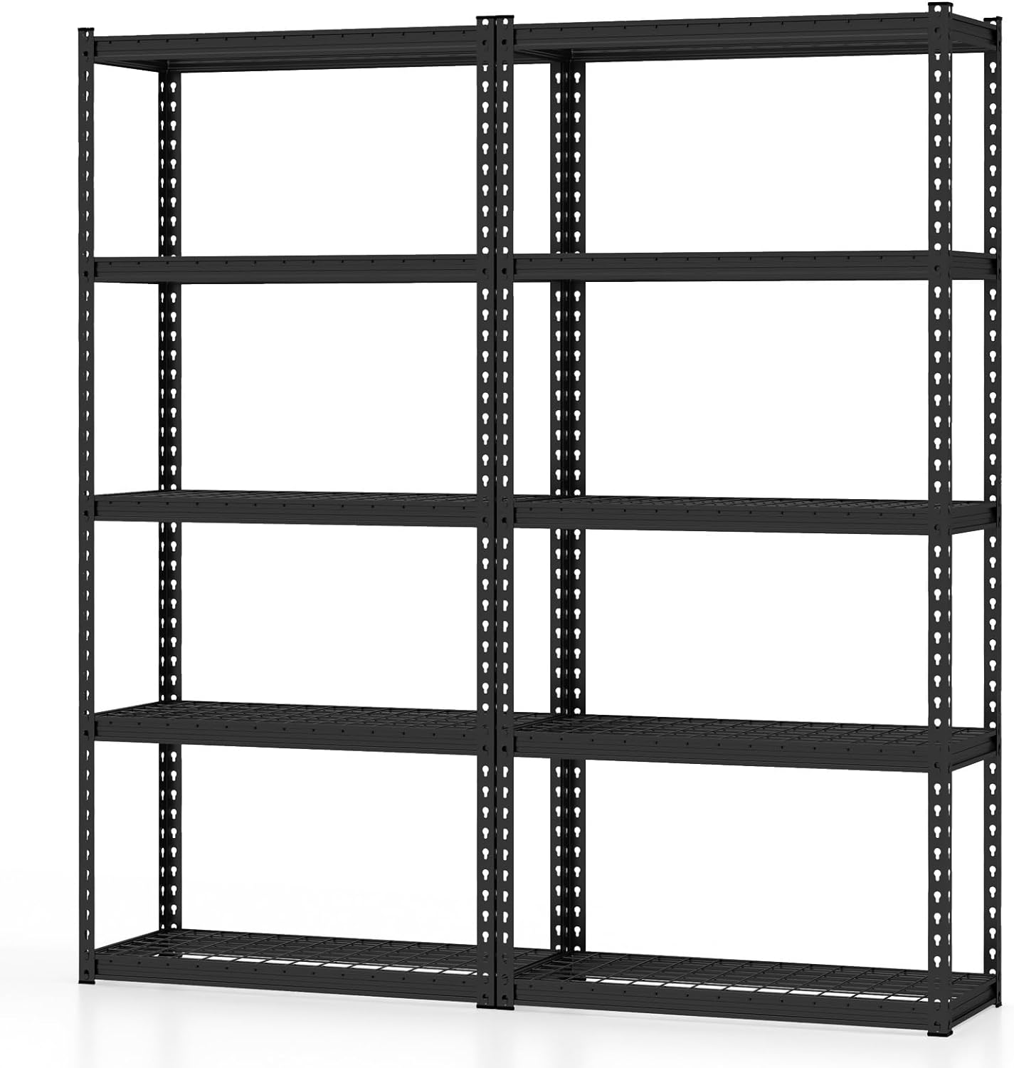 Tangkula 5-Tier Garage Storage Shelves, Heavy Duty Metal Storage Shelving Unit, 35.5" L x 15.5" W x 72" H