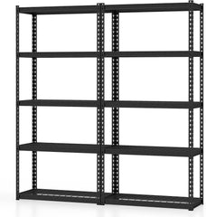 Tangkula 5-Tier Garage Storage Shelves, Heavy Duty Metal Storage Shelving Unit, 35.5" L x 15.5" W x 72" H