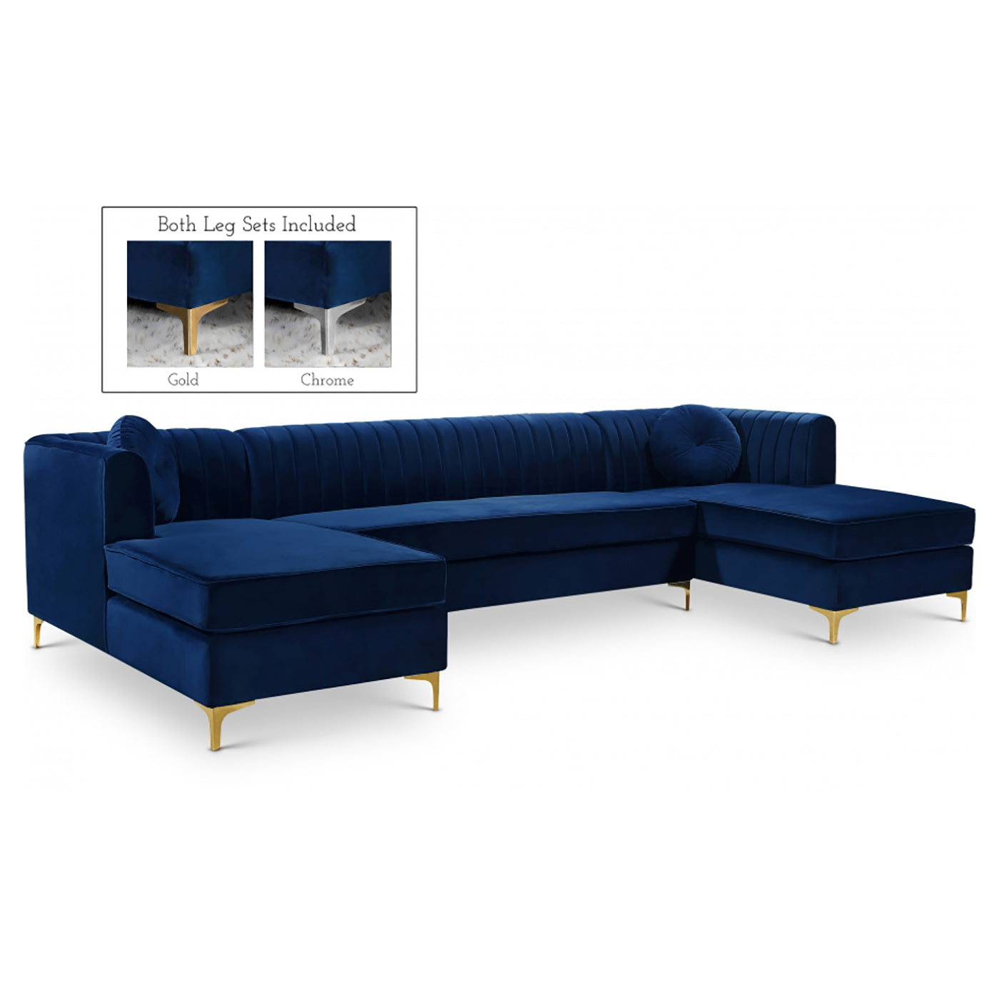 Graham Velvet 3pc. Sectional