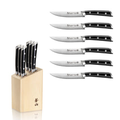 TS Series 6-Piece Knife Block Set, Forged Swedish 14C28N Steel