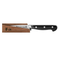 TV2 Series 3.5-Inch Paring Knife with Wood Sheath, Forged Swedish 14C28N Steel, 1022766