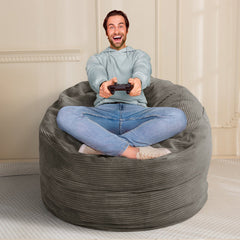 MAXYOYO Giant Bean Bag Chair Bed for Adults, Convertible Beanbag Folds from Lazy Chair to Floor Mattress Bed