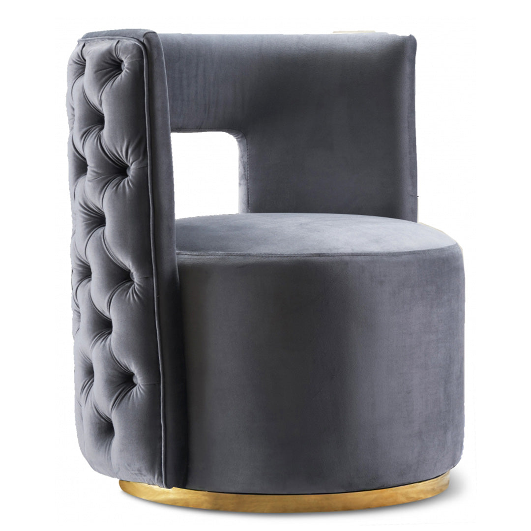 Theo Velvet Swivel Accent Chair