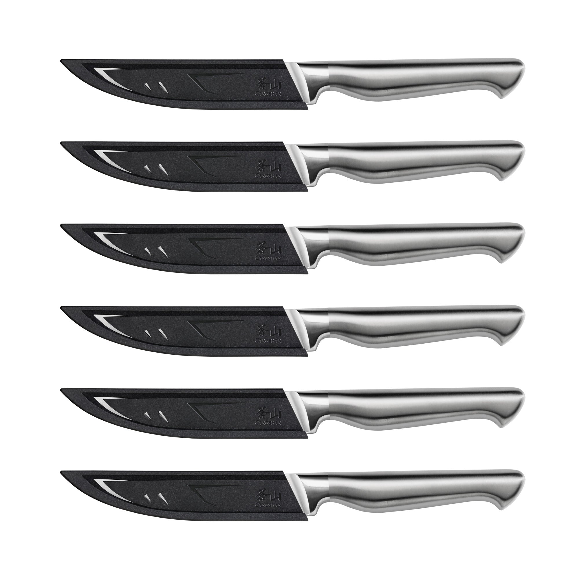 SANFORD Series 6-Piece Steak Knife Set with Sheaths, Forged German Steel, 1027181