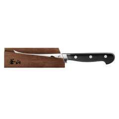 TV2 Series 5-Inch Tomato/Cheese Knife with Wood Sheath, Forged Swedish 14C28N Steel, 1022964