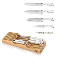 S1 Series 5-Piece Knife Set with Bamboo in Drawer Knife Block, Forged German Steel, 1023022