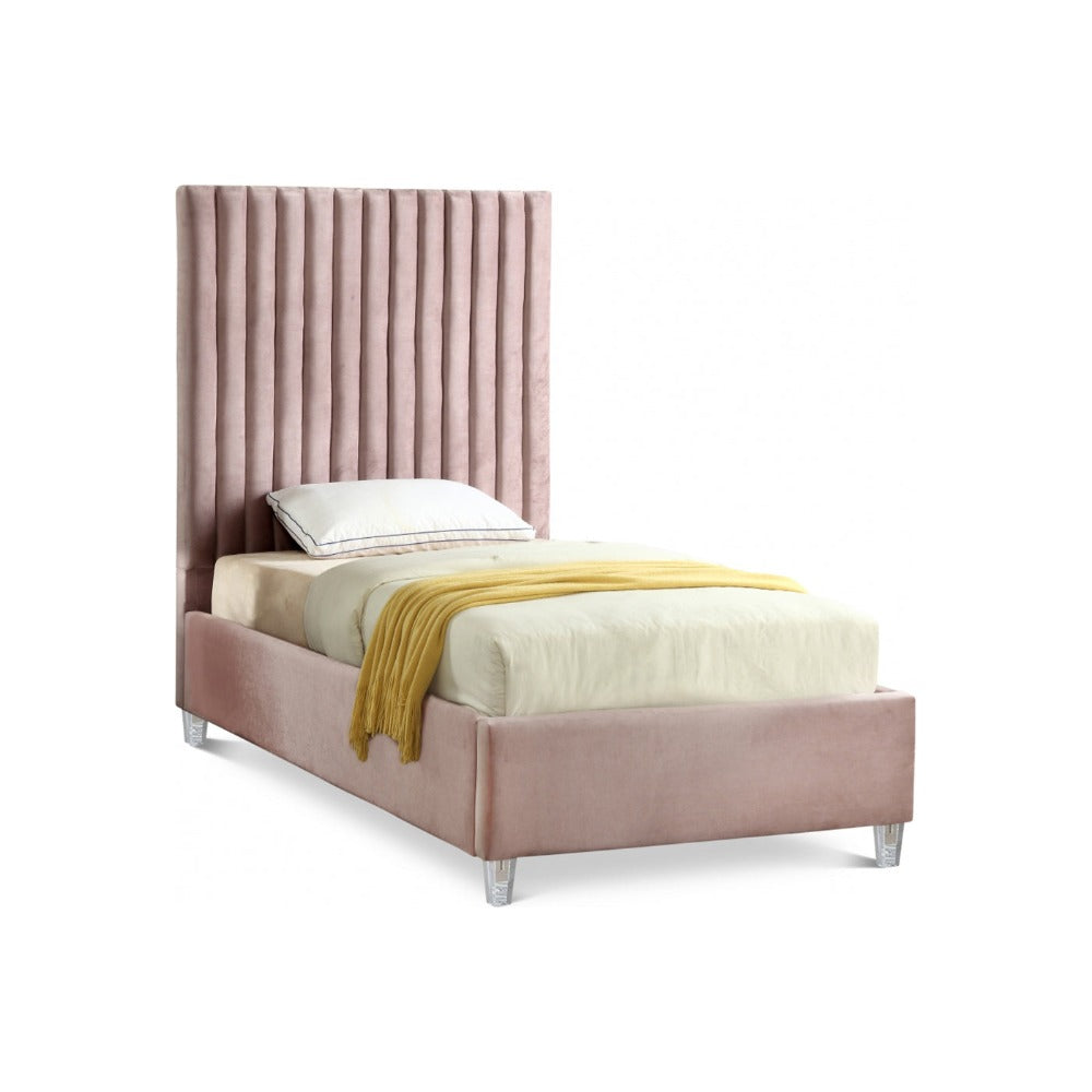 Candace Velvet Twin Bed