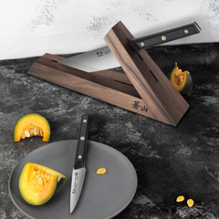 TG Series 3-Piece TAI Knife Block Set, Walnut Block, Swedish 12C27M Steel, 1021325