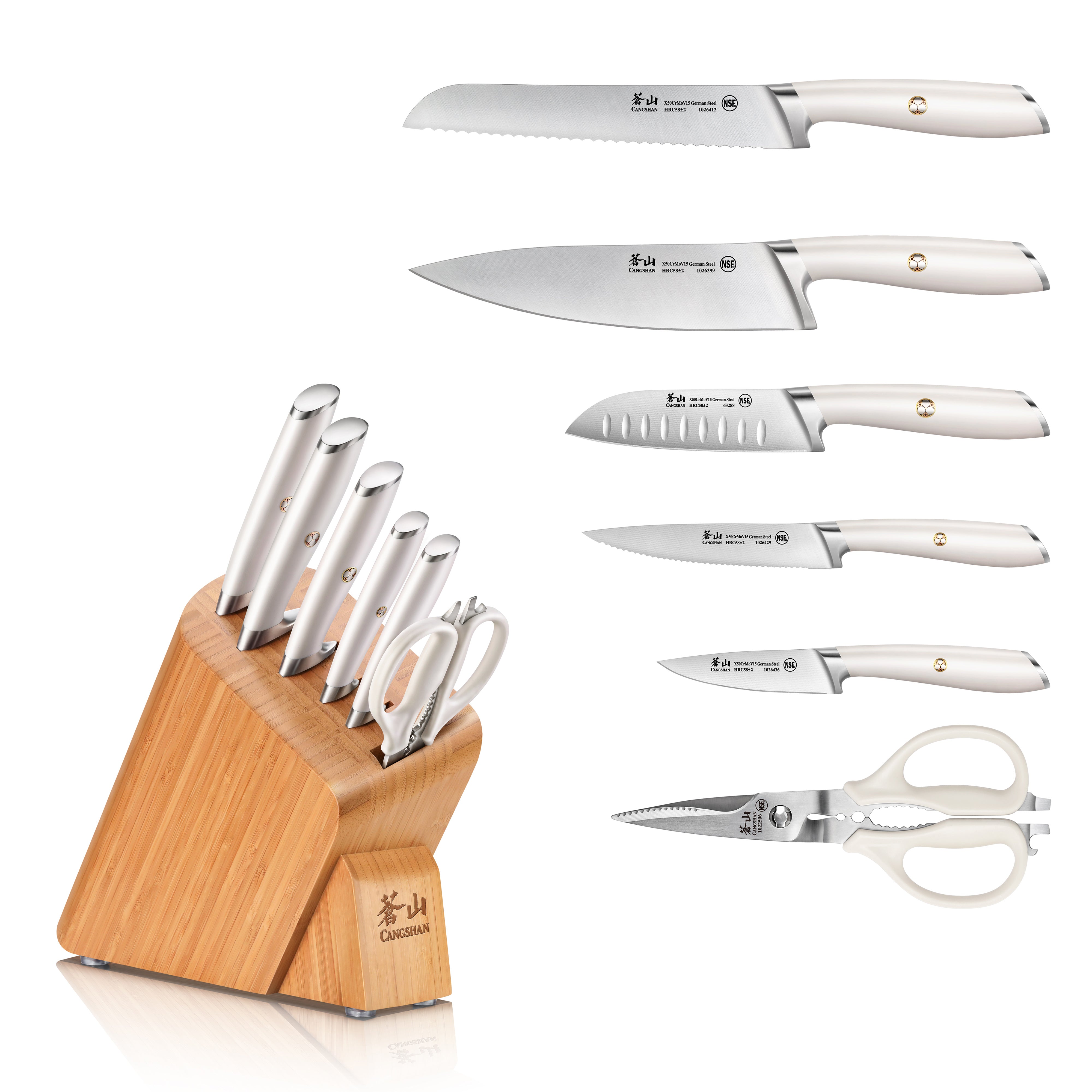 L1 Series 7-Piece German Steel Forged Knife Set, Forged German Steel, 1026610