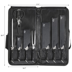 HELENA Series 9-Piece BBQ Knife Set with Black Bag, Forged German Steel