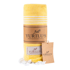 YURTLU’S Minimalist Series Premium Turkish Towel – Yellow