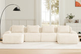 LAURENT 146" 4-Seater Sofa with 2 Ottomans