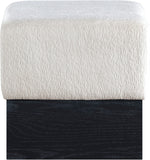 Havre - Ottoman / Stool With Black Base