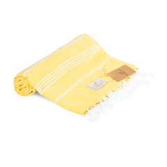 YURTLU’S Minimalist Series Premium Turkish Towel – Yellow