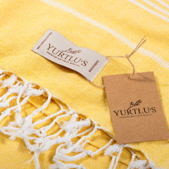 YURTLU’S Minimalist Series Premium Turkish Towel – Yellow