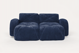 MYLO 80" Loveseat with 2 Ottomans