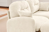 MOLLY 74" Loveseat with 2 Ottomans