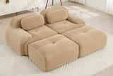 MIA 82'' Loveseat with 2 Ottomans