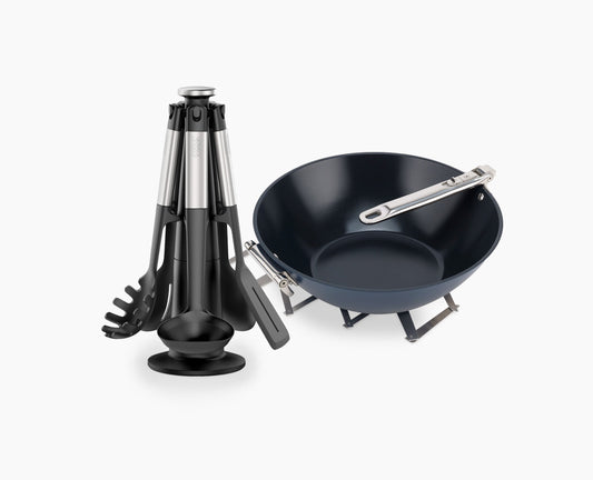 3-piece Wok, Trivet & Utensil Set
