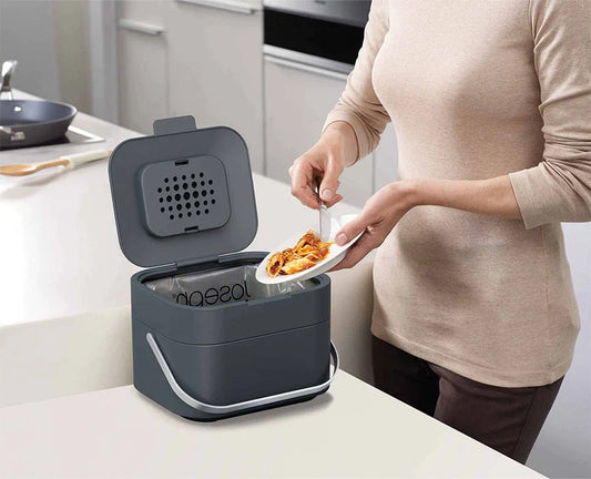 Stack 4L Grey Food Waste Caddy