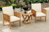 URVON Patio Chair Sets with Foldable Table