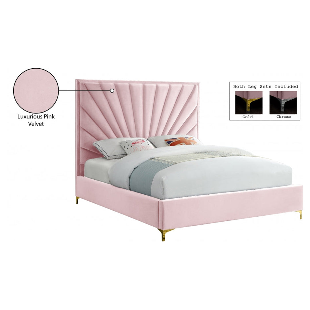 Eclipse Velvet Queen Bed