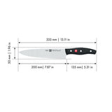 ZWILLING TWIN Signature 8-inch German Chef Knife, Kitchen Knife, Stainless Steel Knife, Black