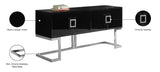 Beth Contemporary Sideboard Buffet with Chrome Stainless Steel Base for Stylish Dining Storage