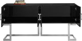 Beth Contemporary Sideboard Buffet with Chrome Stainless Steel Base for Stylish Dining Storage