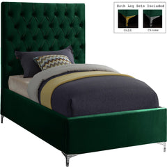 Cruz Velvet Twin Bed