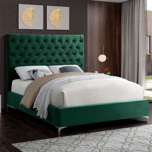 Cruz Velvet Queen Bed