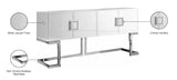 Beth Contemporary Sideboard Buffet with Chrome Stainless Steel Base for Stylish Dining Storage