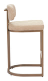 Velar Counter Stool (Set of 2) Beige & Bronze