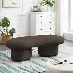 Luka Boucle Fabric Bench