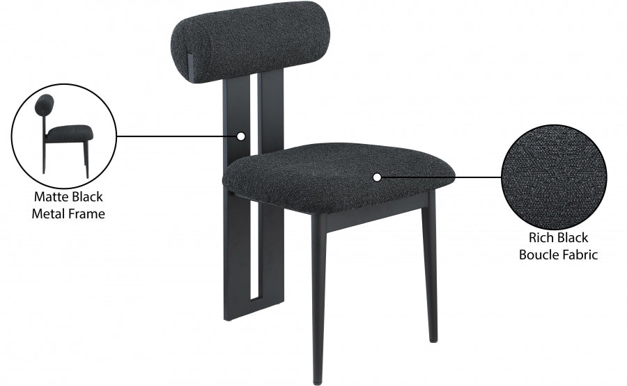 Dario Boucle Fabric Dining Chair