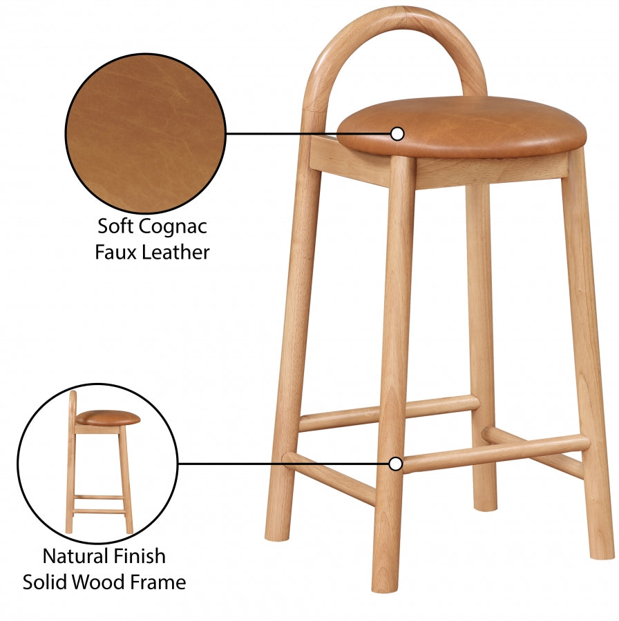 Calvin Faux Leather Counter Stool