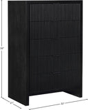 Fairfax Chest - Exquisite Art Deco Design with Fluted Drawers and Matte Metal Handles for Style