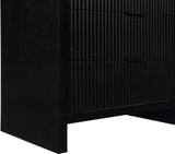 Fairfax Chest - Exquisite Art Deco Design with Fluted Drawers and Matte Metal Handles for Style
