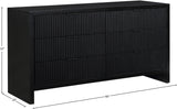 Fairfax Dresser - Modern Art Deco Design with Fluted Drawers and Matte Metal Handles for Elegance
