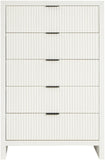 Fairfax Chest - Exquisite Art Deco Design with Fluted Drawers and Matte Metal Handles for Style